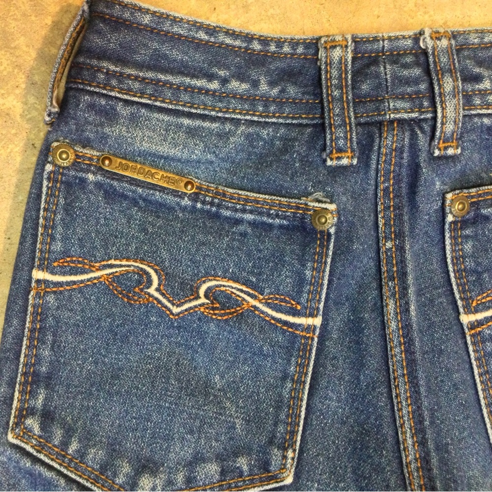 Vintage Jordache Jeans Unhemmed Long 24x33 Straight Horsehead Made USA 80s - Picture 9 of 13